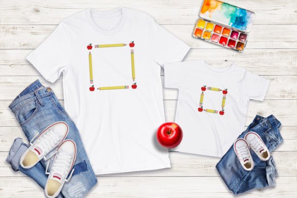 Square Pencil and Apple Frame Embroidery Review